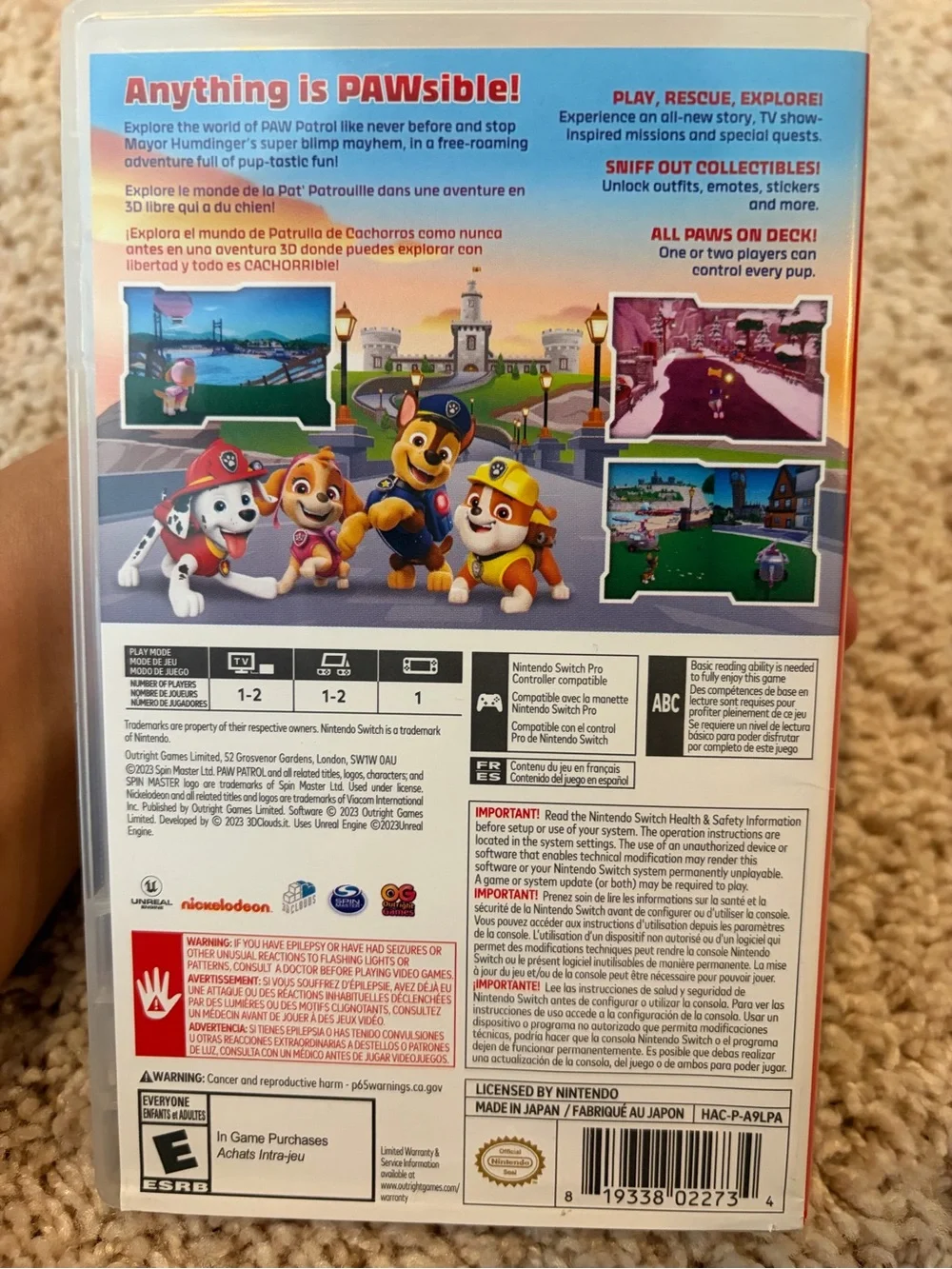 Nickelodeon PAW Patrol World Nintendo Switch Game